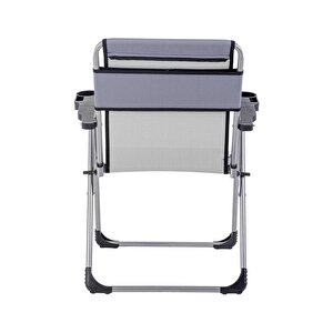 Katlanabilir Piknik Ve Kamp Sandalyesi - Bardaklıklı - Rock - Lacivert (a-26-r2)- 140kg Taşıma