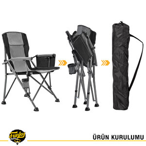 Funky Chai̇rs River Side Katlanabilir Kamp Sandalyesi - Gri