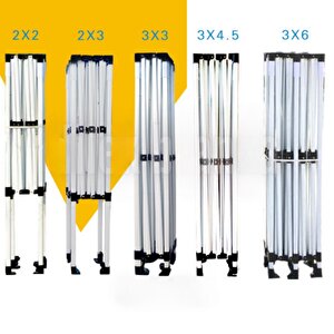 Reyo Krem 3x6 Katlanır Makaslı Çardak