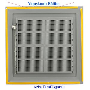 Menfez Banyo Wc Tuvalet Havalandırma Plastik Panjur 35x55 Cm Gri Renk