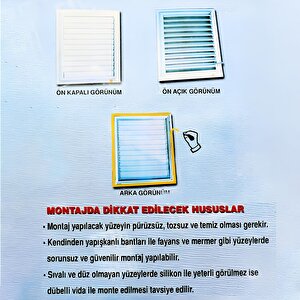 Menfez Banyo Wc Tuvalet Havalandırma Plastik Panjur 30x30 Cm Gri Renk