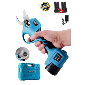 Profesyonel 4200 W Elektrikli Zincirli Testere + 948 Vf Şarjlı Çift Akü Ağaç Dal Budama Kesme Makası
