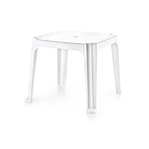 Sy-2588 Beyaz Kare Plastik Sehpa Bahçe Sehpası