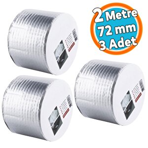 İzolasyon Ses Su Yalıtım Tamir Çamur Bant Çatı Sakız Bandı Gri 72 Mm X 2 Metre 3 Adet
