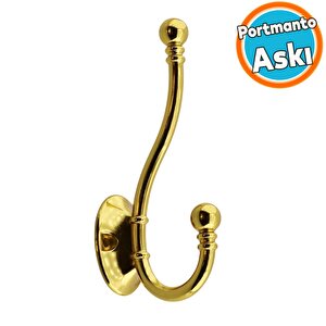 Vestiyer Portmanto Dolap Askılık Askılığı Duvar Banyo Mutfak Elbise Askısı Gold Altın Askı
