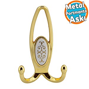 Portmanto Vestiyer Duvar Askısı Metal Dolap Elbise Askılığı Altın Beyaz Altın Kapak