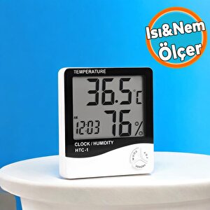 Termometre Isı Nem Ölçer Bebek Odası Oda Sıcaklık Ölçme Derece Fahrenhayt Ekranlı Dijital Pilli