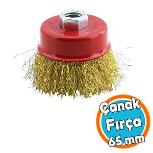 Çanak Fırça Saçaklı Paslanmaz 65 Mm M14 Pas Kir Boya Kazıma Temizleme Taşlama Zımparalama Parlatma