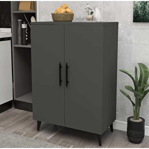 Enda Home 3 Raflı 2 Kapaklı Çok Amaçlı Dolap Antrasit