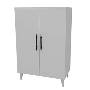 Reyo Enda Home 3 Raflı 2 Kapaklı Çok Amaçlı Dolap Beyaz