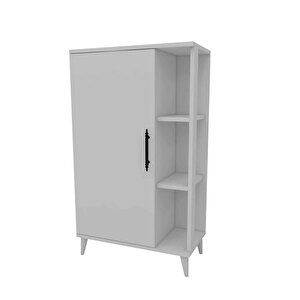 Reyo Enda Home 6 Raflı Kapaklı Çok Amaçlı Dolap 97x65x32 Cm Beyaz