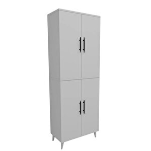Enda Home 6 Raflı 4 Kapaklı Çok Amaçlı Dolap Beyaz