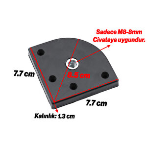 Kanepe Baza Koltuk Destek Yükseltme Yükseltici 4 Adet Ayağı M8 Civatalı Krom Metal Ayakları 12 Cm 4'lü Set