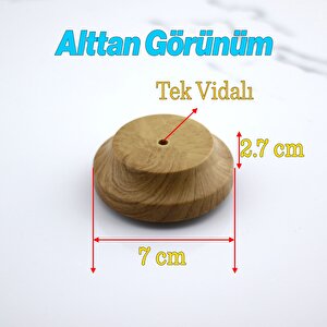 Mobilya Dolabı Dolap Kulpu Kulbu Kulpları Çekmece Mutfak Kulp Düğme Tek Vidalı Ahşap Desenli