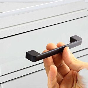 Mobilya Banyo Mutfak Dolabı Çekmece Dolap Kapak Kulpu Kulbu Siyah 128 Mm Metal Kulp 10 Adet