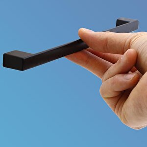 Mobilya Mutfak Banyo Dolabı Çekmece Dolap Kapak Kulpu Kulbu Mat Siyah 224 Mm Metal Kulp