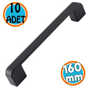 Mobilya Mutfak Dolap Çekmece Dolabı Metal Kulpu Kulbu Kulpları 160 Mm 10 Adet Oval Siyah