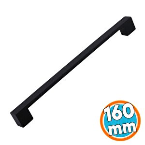 Mobilya Mutfak Çekmece Dolap Dolabı Kulbu Kulpu Kulpları (160 Mm - 16 Cm) Siyah Metal