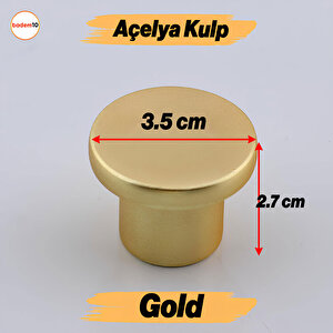 Mobilya Mutfak Çekmece Dolabı Dolap Kulpu Kulbu Metal Kulp Gold Altın Kulp Düğme Tek Vidalı