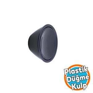 Siyah Kulp Düğme Tek Vidalı Çekmece Mutfak Mobilya Dolabı Dolap Kulpu Kulbu Plastik Kulp
