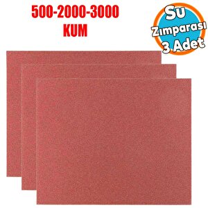 Araç Otomotiv Far Temizleme Parlatma İnce Kalın Su Zımpara Seti Kağıt 500-2000-3000 Kum (3 Adet)