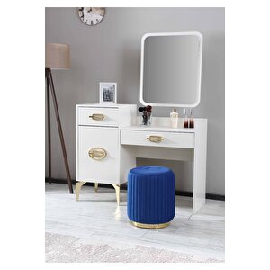 Zenna Puf Altın Koyu Mavi (gold Dark Blue)