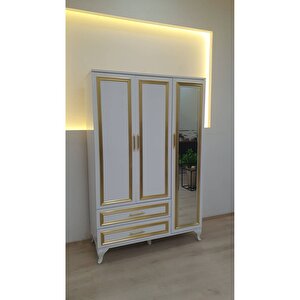 Country Gold 3 Kapakli 2 Çekmeceli̇ Aynali Gardirop