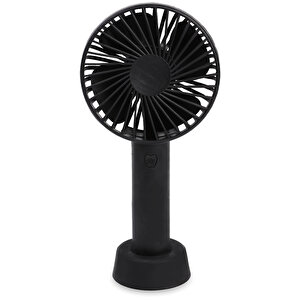 Şarj Edilebilir Mini El Fanı Siyah Hff-02