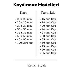 Siyah Keçe Karma Paket Yapışkanlı Sandalye, Masa Koltuk Altı Koruma 42 Adet Siyah