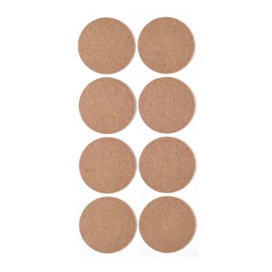 8 Adet Yapışkanlı Sandalye, Masa, Koltuk Altı Parke Koruma Keçesi, Yuvarlak, 5,5 Cm