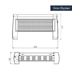 Bordo Quartz Isıtıcı 1200 Watt Lx-2819