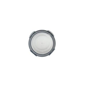 Yuvarlak Cam Saklama Kabı 630 Ml, 4 Tarafından Kilitli Plastik Kapaklı
