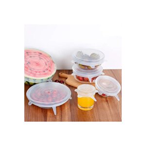 Silikon 2 Boy Kare Borcam Kapağı Ve Silikon Streç Kapak 6'lı Tencere Kupa Bardak Bonesi