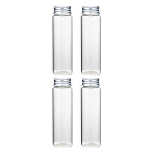 Metal Çevir Aç Kapaklı Cam Baharatlık Saklama Kabı 4 Adet-160 Ml
