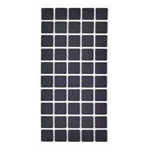 Siyah Keçe 50 Adet 2 X 2 Cm Kare Yapışkanlı Sandalye, Masa, Koltuk Altı Parke Koruma Keçesi