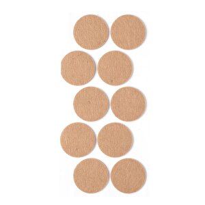 10 Adet Yapışkanlı Sandalye, Masa, Koltuk Altı Parke Koruma Keçesi, Yuvarlak, 4,5 Cm