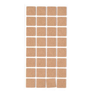 32 Adet Yapışkanlı Sandalye, Masa, Koltuk Altı Parke Koruma Keçesi, Kare, 2,5 X 2,5 Cm