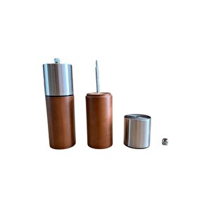 Akasya Komple Ahşap Gövdeli Tuz Karabiber Değirmeni Baharat Öğütücüsü 16 Cm - 2 Adet - 374