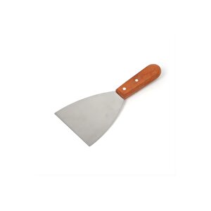 Paslanmaz Çelik Ahşap Saplı Hamur Pasta Börek Şekillendirici Kesici Spatula 3 Lü Set