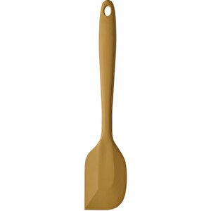 Sarı Yassı Spatula Büyük Boy Yanmaz Yapışmaz Silikon Sarı Yassı Spatula 1 Adet 27 Cm