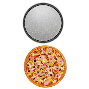 2 Li Set 45x65 Cm Silikon Hamur Açma Matı Ve Pizza Tepsisi 32 Cm