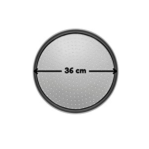 Mor Silikon Hamur Açma Matı 45 X 65 Cm, 36 Cm Pizza Tepsisi Ve Ahşap Saplı Hamur Açıcı