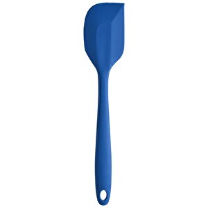 Büyük Boy Yanmaz Yapışmaz Silikon Düz Ve Yassı Spatula Mavi 2 Li Set