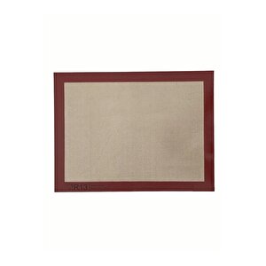 1. Sınıf Fırın Pişirme Altlığı, Ölçülü Hamur Açma Matı 45 X 65 Cm, Bambu Saplı Silikon Merdane