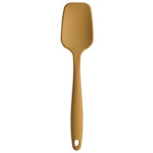 Büyük Boy Yanmaz Silikon Spatula Ve Kaşık Seti 3 Model - Spatula Kaşık Sarı 3'lü Set