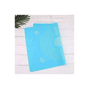 Ölçülü Çok Amaçlı Hamur Açma Matı 45 Cm X 65 Cm, Çelik Un Eleği Ve Hamur Şekillendirme Seti 3 Lü
