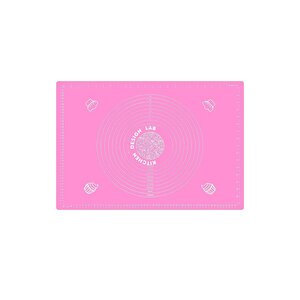 Pembe 1. Sınıf Kaliteli Silikon Hamur Açma Matı Büyük Boy Ölçülü Hamur Açma Matı 45 Cm X 65 Cm