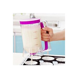 Ölçekli Hamur Porsiyonlayıcı Hamur Dağıtıcı 1 Lt Pancake Krema Hamur Puding Porsiyonlayıcı Dağıtıcı