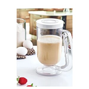Ölçekli Hamur Porsiyonlayıcı Hamur Dağıtıcı 1 Lt Pancake Krema Hamur Puding Porsiyonlayıcı Dağıtıcı