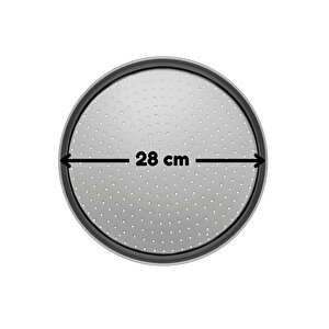 Siyah Silikon Hamur Açma Matı 45 X 65 Cm, 28 Cm Pizza Tepsisi Ve Ahşap Saplı Hamur Açıcı